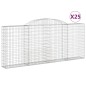 vidaXL Gabionen mit Hochbogen 25 Stk 300x30x120/140cm Verzinktes Eisen vidaXL Gabionen mit Hochbogen 25 Stk 300x30x120/140cm Verzinktes Eisen