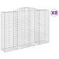 vidaXL Gabionen mit Hochbogen 8 Stk. 300x50x200/220cm Verzinktes Eisen vidaXL Gabionen mit Hochbogen 8 Stk. 300x50x200/220cm Verzinktes Eisen