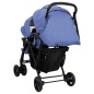 vidaXL Tandem-Zwillingskinderwagen Marineblau Stahl vidaXL Tandem-Zwillingskinderwagen Marineblau Stahl