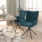 vidaXL Esszimmerstühle 2 Stk. Drehbar Blau Samt vidaXL Esszimmerstühle 2 Stk. Drehbar Blau Samt