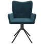 vidaXL Esszimmerstühle 2 Stk. Drehbar Blau Samt vidaXL Esszimmerstühle 2 Stk. Drehbar Blau Samt