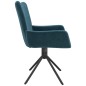 vidaXL Esszimmerstühle 2 Stk. Drehbar Blau Samt vidaXL Esszimmerstühle 2 Stk. Drehbar Blau Samt
