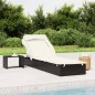 vidaXL Sonnenliege mit Faltdach Schwarz 213x63x97 cm Poly Rattan vidaXL Sonnenliege mit Faltdach Schwarz 213x63x97 cm Poly Rattan