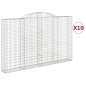 vidaXL Gabionen mit Hochbogen 10 Stk 300x30x180/200cm Verzinktes Eisen vidaXL Gabionen mit Hochbogen 10 Stk 300x30x180/200cm Verzinktes Eisen