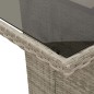 vidaXL Gartentisch mit Glasplatte Hellgrau 190x80x74 cm Poly Rattan vidaXL Gartentisch mit Glasplatte Hellgrau 190x80x74 cm Poly Rattan