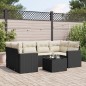 vidaXL 7-tlg. Garten-Sofagarnitur mit Kissen Schwarz Poly Rattan vidaXL 7-tlg. Garten-Sofagarnitur mit Kissen Schwarz Poly Rattan