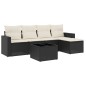 vidaXL 6-tlg. Garten-Sofagarnitur mit Kissen Schwarz Poly Rattan vidaXL 6-tlg. Garten-Sofagarnitur mit Kissen Schwarz Poly Rattan