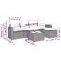 vidaXL 6-tlg. Garten-Sofagarnitur mit Kissen Schwarz Poly Rattan vidaXL 6-tlg. Garten-Sofagarnitur mit Kissen Schwarz Poly Rattan