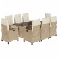 vidaXL 9-tlg. Garten-Essgruppe mit Kissen Beige Poly Rattan vidaXL 9-tlg. Garten-Essgruppe mit Kissen Beige Poly Rattan
