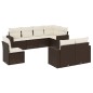 vidaXL 8-tlg. Garten-Sofagarnitur mit Kissen Braun Poly Rattan vidaXL 8-tlg. Garten-Sofagarnitur mit Kissen Braun Poly Rattan