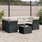vidaXL 7-tlg. Garten-Sofagarnitur mit Kissen Schwarz Poly Rattan vidaXL 7-tlg. Garten-Sofagarnitur mit Kissen Schwarz Poly Rattan