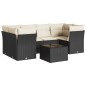 vidaXL 7-tlg. Garten-Sofagarnitur mit Kissen Schwarz Poly Rattan vidaXL 7-tlg. Garten-Sofagarnitur mit Kissen Schwarz Poly Rattan