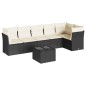 vidaXL 7-tlg. Garten-Sofagarnitur mit Kissen Schwarz Poly Rattan vidaXL 7-tlg. Garten-Sofagarnitur mit Kissen Schwarz Poly Rattan