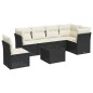 vidaXL 7-tlg. Garten-Sofagarnitur mit Kissen Schwarz Poly Rattan vidaXL 7-tlg. Garten-Sofagarnitur mit Kissen Schwarz Poly Rattan