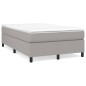 vidaXL Boxspringbett mit Matratze Hellgrau 120x190 cm Stoff vidaXL Boxspringbett mit Matratze Hellgrau 120x190 cm Stoff