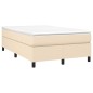vidaXL Boxspringbett mit Matratze Creme 120x190 cm Stoff vidaXL Boxspringbett mit Matratze Creme 120x190 cm Stoff