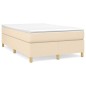 vidaXL Boxspringbett mit Matratze Creme 120x190 cm Stoff vidaXL Boxspringbett mit Matratze Creme 120x190 cm Stoff
