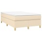 vidaXL Boxspringbett mit Matratze Creme 120x190 cm Stoff vidaXL Boxspringbett mit Matratze Creme 120x190 cm Stoff