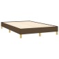 vidaXL Boxspringbett mit Matratze & LED Dunkelbraun 120x190 cm Stoff vidaXL Boxspringbett mit Matratze & LED Dunkelbraun 120x190 cm Stoff