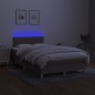 vidaXL Boxspringbett mit Matratze & LED Taupe 120x190 cm Stoff vidaXL Boxspringbett mit Matratze & LED Taupe 120x190 cm Stoff