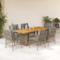 vidaXL 7-tlg. Garten-Essgruppe mit Kissen Beigemischung Poly Rattan vidaXL 7-tlg. Garten-Essgruppe mit Kissen Beigemischung Poly Rattan