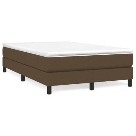 vidaXL Boxspringbett mit Matratze Dunkelbraun 120x190 cm Stoff