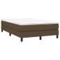 vidaXL Boxspringbett mit Matratze Dunkelbraun 120x190 cm Stoff vidaXL Boxspringbett mit Matratze Dunkelbraun 120x190 cm Stoff