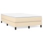 vidaXL Boxspringbett mit Matratze Creme 120x190 cm Stoff vidaXL Boxspringbett mit Matratze Creme 120x190 cm Stoff