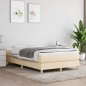 vidaXL Boxspringbett mit Matratze Creme 120x190 cm Stoff vidaXL Boxspringbett mit Matratze Creme 120x190 cm Stoff