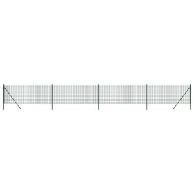 vidaXL Maschendrahtzaun Grün 1,1x10 m Verzinkter Stahl