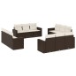 vidaXL 12-tlg. Garten-Sofagarnitur mit Kissen Braun Poly Rattan vidaXL 12-tlg. Garten-Sofagarnitur mit Kissen Braun Poly Rattan