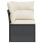 vidaXL Garten-Ecksofa mit Kissen Schwarz Poly Rattan vidaXL Garten-Ecksofa mit Kissen Schwarz Poly Rattan