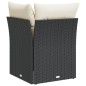 vidaXL Garten-Ecksofa mit Kissen Schwarz Poly Rattan vidaXL Garten-Ecksofa mit Kissen Schwarz Poly Rattan