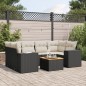 vidaXL 7-tlg. Garten-Sofagarnitur mit Kissen Schwarz Poly Rattan vidaXL 7-tlg. Garten-Sofagarnitur mit Kissen Schwarz Poly Rattan
