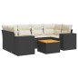 vidaXL 7-tlg. Garten-Sofagarnitur mit Kissen Schwarz Poly Rattan vidaXL 7-tlg. Garten-Sofagarnitur mit Kissen Schwarz Poly Rattan