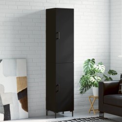 Highboard Schwarz 34,5x34x180 cm Holzwerkstoff