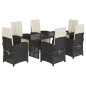 vidaXL 7-tlg. Garten-Essgruppe mit Kissen Schwarz Poly Rattan vidaXL 7-tlg. Garten-Essgruppe mit Kissen Schwarz Poly Rattan