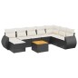 vidaXL 9-tlg. Garten-Sofagarnitur mit Kissen Schwarz Poly Rattan vidaXL 9-tlg. Garten-Sofagarnitur mit Kissen Schwarz Poly Rattan
