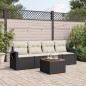 vidaXL 5-tlg. Garten-Sofagarnitur mit Kissen Schwarz Poly Rattan vidaXL 5-tlg. Garten-Sofagarnitur mit Kissen Schwarz Poly Rattan