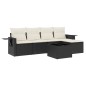 vidaXL 6-tlg. Garten-Sofagarnitur mit Kissen Schwarz Poly Rattan vidaXL 6-tlg. Garten-Sofagarnitur mit Kissen Schwarz Poly Rattan
