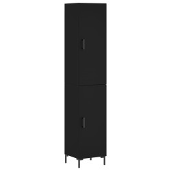 Highboard Schwarz 34,5x34x180 cm Holzwerkstoff