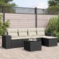 vidaXL 6-tlg. Garten-Sofagarnitur mit Kissen Schwarz Poly Rattan vidaXL 6-tlg. Garten-Sofagarnitur mit Kissen Schwarz Poly Rattan