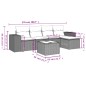vidaXL 6-tlg. Garten-Sofagarnitur mit Kissen Schwarz Poly Rattan vidaXL 6-tlg. Garten-Sofagarnitur mit Kissen Schwarz Poly Rattan