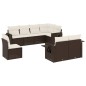 vidaXL 8-tlg. Garten-Sofagarnitur mit Kissen Braun Poly Rattan vidaXL 8-tlg. Garten-Sofagarnitur mit Kissen Braun Poly Rattan