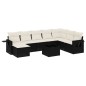 vidaXL 9-tlg. Garten-Sofagarnitur mit Kissen Schwarz Poly Rattan vidaXL 9-tlg. Garten-Sofagarnitur mit Kissen Schwarz Poly Rattan
