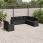 vidaXL 9-tlg. Garten-Sofagarnitur mit Kissen Schwarz Poly Rattan vidaXL 9-tlg. Garten-Sofagarnitur mit Kissen Schwarz Poly Rattan