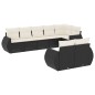 vidaXL 8-tlg. Garten-Sofagarnitur mit Kissen Schwarz Poly Rattan vidaXL 8-tlg. Garten-Sofagarnitur mit Kissen Schwarz Poly Rattan