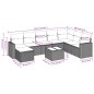 vidaXL 9-tlg. Garten-Sofagarnitur mit Kissen Schwarz Poly Rattan vidaXL 9-tlg. Garten-Sofagarnitur mit Kissen Schwarz Poly Rattan