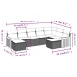vidaXL 9-tlg. Garten-Sofagarnitur mit Kissen Schwarz Poly Rattan vidaXL 9-tlg. Garten-Sofagarnitur mit Kissen Schwarz Poly Rattan