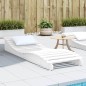 vidaXL Sonnenliege Weiß 205x60x31,5 cm Massivholz Kiefer vidaXL Sonnenliege Weiß 205x60x31,5 cm Massivholz Kiefer